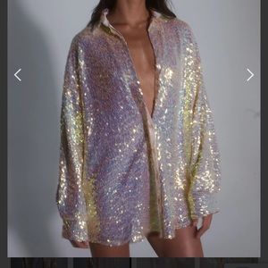 SLA champagne Ibiza dress in size small new with tags never worn